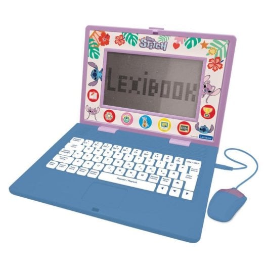 Computador educativo Disney Stitch Lexibook com 170 atividades bilingues e ecrã de 6,67″
