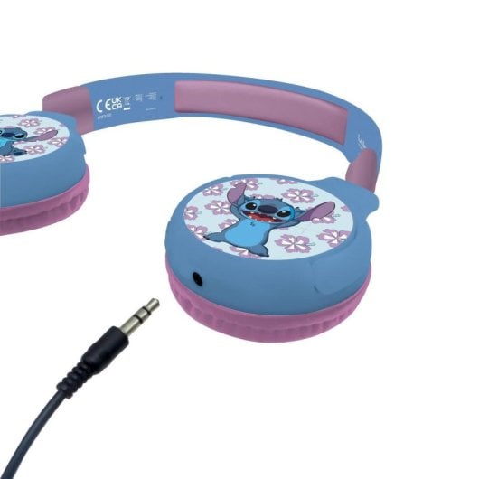 Auricular Bluetooth Lexibook Azul Micro Limitador 85dB Plegable Ajustable Infantil