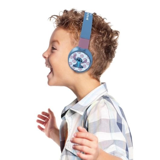 Auricular Bluetooth Lexibook Azul Micro Limitador 85dB Plegable Ajustable Infantil