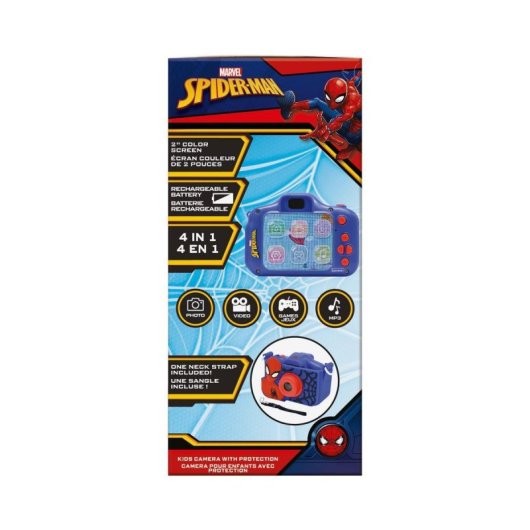 Cámara digital Marvel Classic Spider-Man 8GB MP3 15 marcos 5 juegos protección silicona
