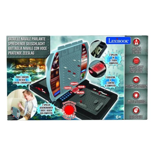 Batalla Naval Electrónica Lexibook Parlante Efectos Luz Sonido 2 Modos 4 Idiomas