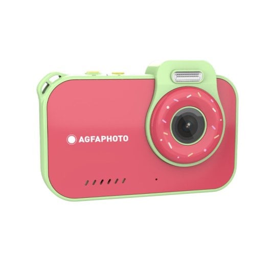 AgfaPhoto Realikids Cam Waterproof 2 12MP HD Kompakt-Digitalkamera mit Selfie-Filtern und Spielen