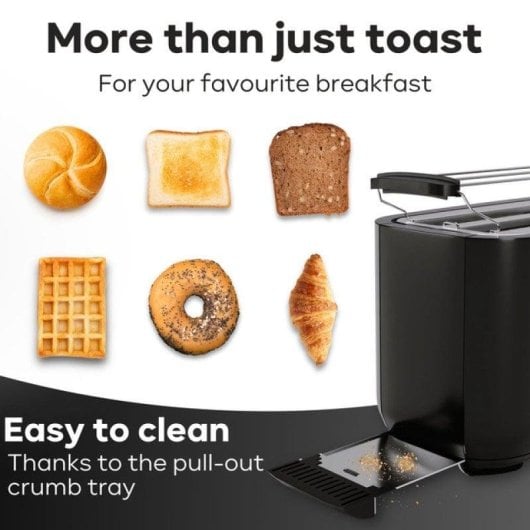 Tostadora Clatronic TA 3802 Schwarz 4 Scheiben 1400W Cool-Touch LED