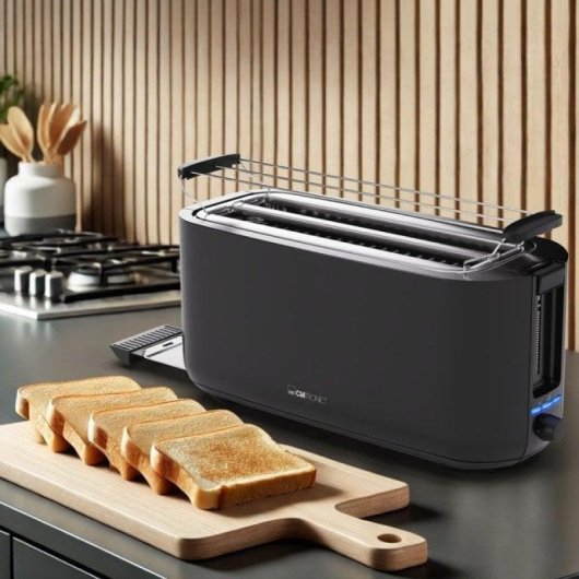 Tostador Clatronic TA 3802 4 ranuras 1400 W Negro