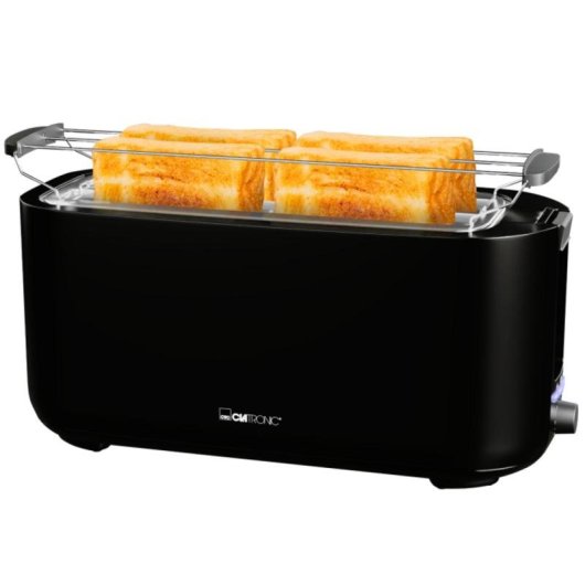 Tostador Clatronic TA 3802 4 ranuras 1400 W Negro