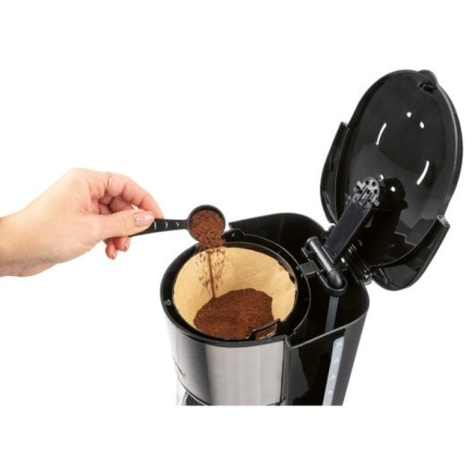 Clatronic KA 3808 1.5L 12-14 tazze Macchina per caffè americano in acciaio inox con protezione antigoccia