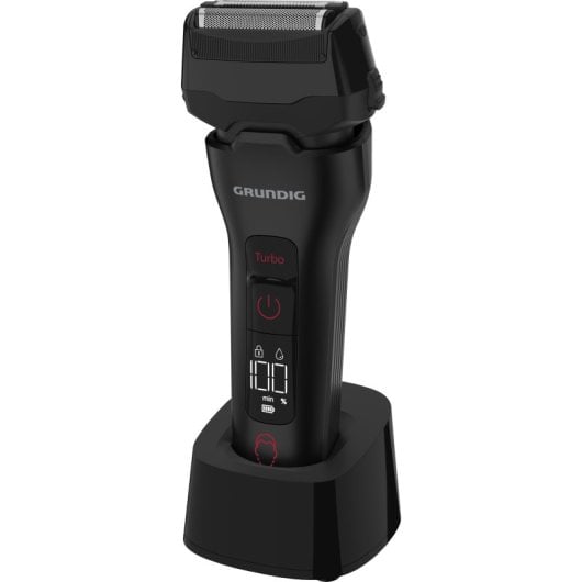 Grundig MS 9330 Schwarz Rot Rasierer Eingebauter Akku 90min USB