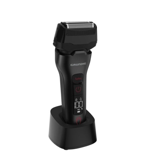 Grundig MS 9330 Schwarz Rot Rasierer Eingebauter Akku 90min USB