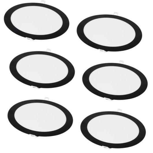 Downlight LED JANDEI 18W 4200K redondo negro extraplano corte 200mm empotrar