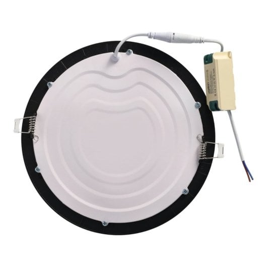 Downlight LED JANDEI 18W 4200K redondo negro extraplano corte 200mm empotrar