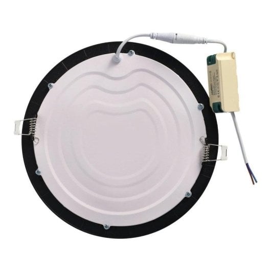 Downlight LED JANDEI 18W 6000K Rotondo Incasso Cornice Nera 220mm Ultraplano