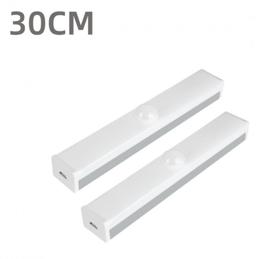 Luz para Armario JANDEI 30cm LED Sensor Movimiento USB 3000K Blanco Cálido Brillo Ajustable
