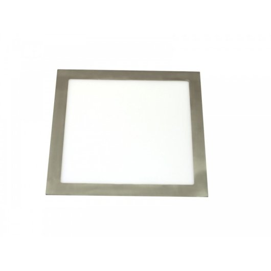 Painel LED quadrado embutido JANDEI 24W, acabamento em aço, 120º, extra plano, 29,5 cm