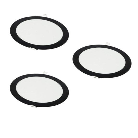 Downlight LED JANDEI 18W 3000K Rotondo Incasso Cornice Nera 120° Extraplano