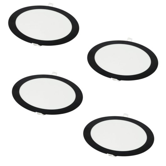 Downlight LED JANDEI 18W 6000K Redondo Negro Corte 200mm Ultra Slim