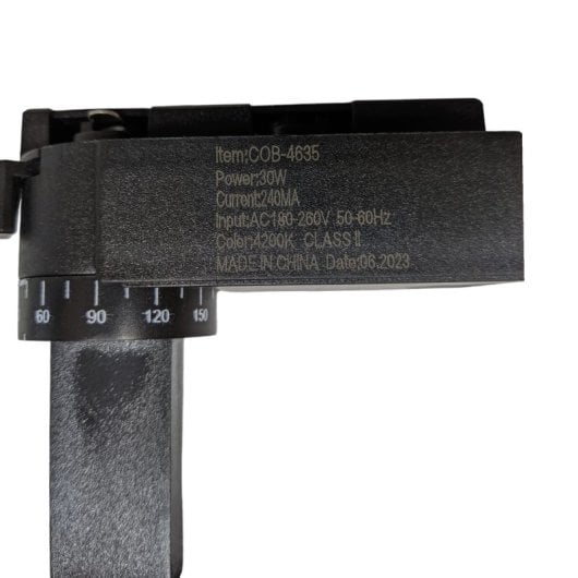 Foco LED JANDEI COB 30W 220V Monofásico Carril Negro
