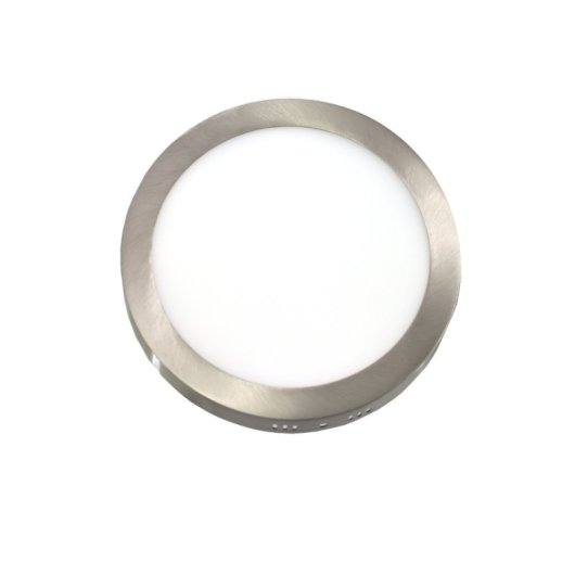 Placa Redonda LED JANDEI Acero 6000K Blanco Frío Ø175mm Difusor Aluminio