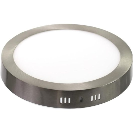 Placa Redonda LED JANDEI Acero 6000K Blanco Frío Ø175mm Difusor Aluminio
