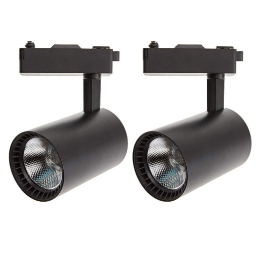 Foco de carril JANDEI LED COB 30W 2200lm 6000K cilindro ángulo 45º driver oculto