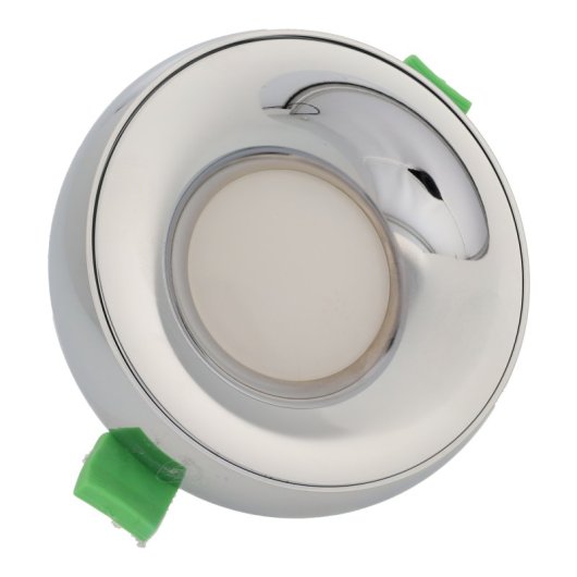 Aro empotrable JANDEI aluminio cromado 98mm altura 25mm compatible GU10 MR16 fijo