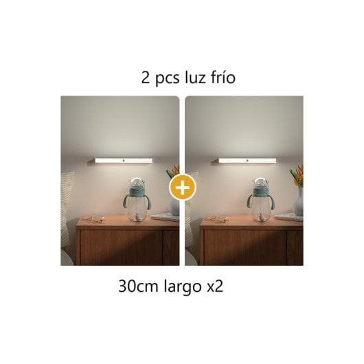 Luz Armario LED JANDEI 30cm Sensor Movimiento Blanco Frío 6000K USB Recargable