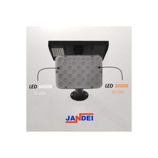 Luce Solare da Giardino JANDEI 2W IP65 3000K 6000K 4 Modalità Nero