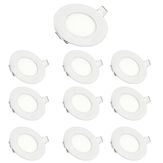 Jandei 3W 3000K Redondo Branco Recesso Downlight LED Design Extra Plano 8,2cm