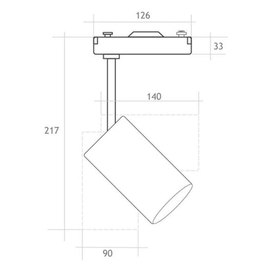 Faretto da Binario JANDEI LED COB 30W 2200 lm 45° 6000K Cilindrico Bianco Freddo