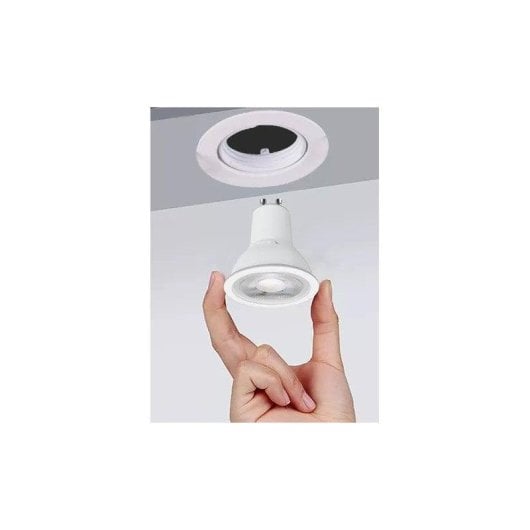 Aro empotrado circular JANDEI GU10/MR16 basculante policarbonato preto 90mm