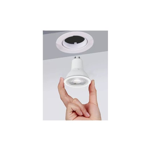 Aro empotrable circular basculante JANDEI GU10/MR16 negro policarbonato Ø90/H45mm corte 75mm