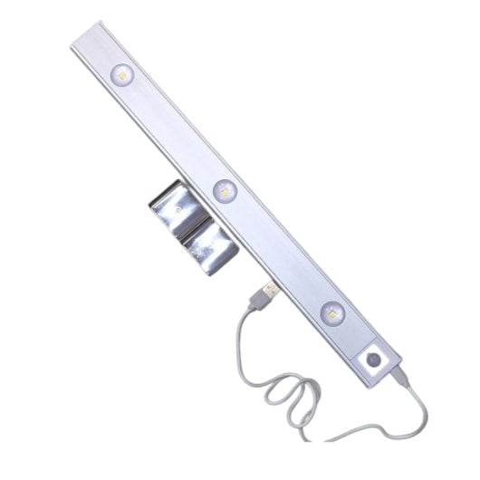 Luz Armario JANDEI Ojos de Gato 40cm 3000K Sensor Movimiento Batería 1100mAh USB