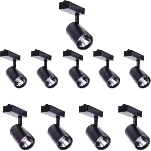 Foco de carril JANDEI LED COB 40W 2700lm 45° 6000K blanco frío cuerpo cilindro