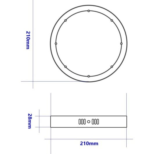 Downlight LED Superficie JANDEI Pack 2 18W 6000K 1440lm 120º Aluminio Blanco