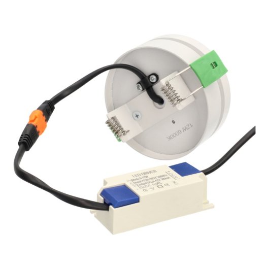 Downlight LED JANDEI 12W OSRAM 6000K 85mm Marco Blanco Empotrable Alta Eficiencia