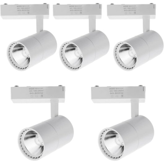Foco de carril JANDEI LED COB 40W 2700lm 6000K blanco frío cilindro 45º