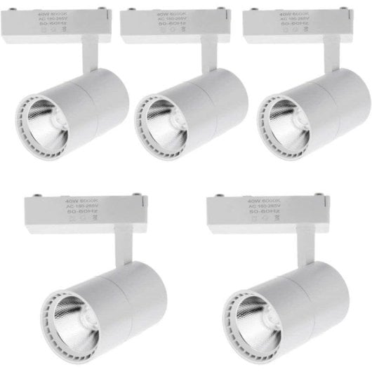 Faretto da binario JANDEI LED COB 40W 2700lm 6000K cilindrico 45° bianco freddo