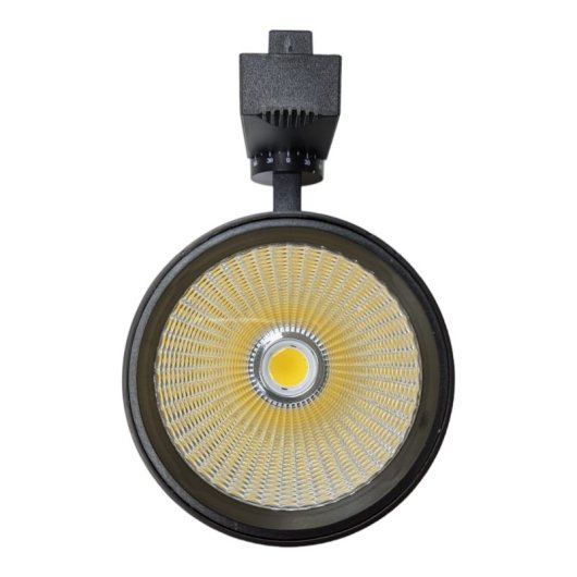 Foco LED JANDEI COB 30W Carril Monofásico 220V Negro distribución uniforme