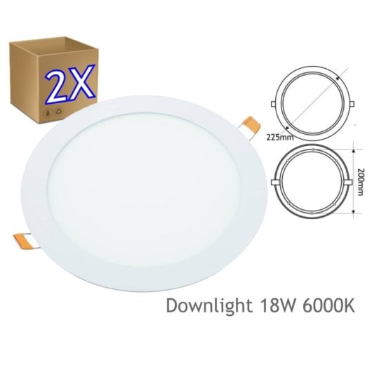 Downlight LED empotrable JANDEI corte 200mm difusor translúcido ángulo 120º