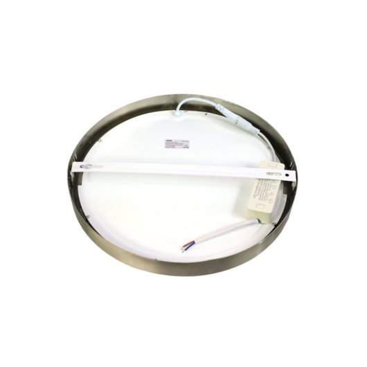 Placa redonda LED JANDEI Ø300mm 6000K Acabado acero, Difusor aluminio, Blanco frío