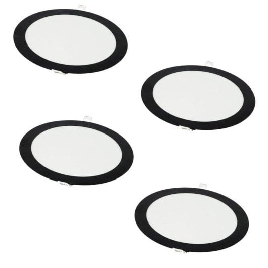 Downlight JANDEI 18W 3000K rotondo incasso cornice nera extrapiatto