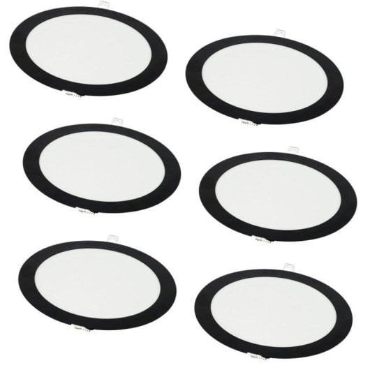 Downlight LED JANDEI 18W 6000K rotondo incasso nero extrapiatto 200mm