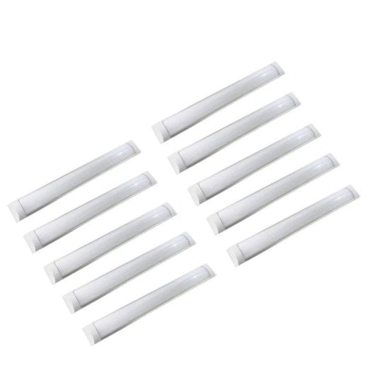 Reglette LED JANDEI Slim 1200mm 6000K Pack 10 alluminio policarbonato bianco freddo