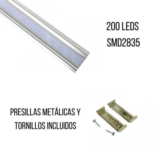 Reglette LED JANDEI Slim 1200mm 6000K Pack 10 alluminio policarbonato bianco freddo