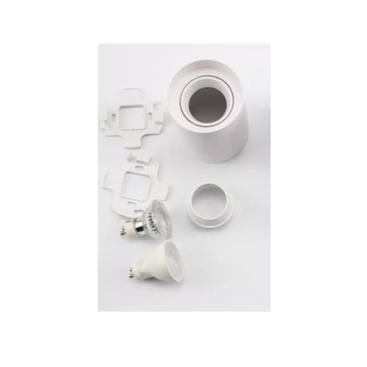 Aplique de techo JANDEI basculante ×96x100mm blanco policarbonato bombillas GU10/MR16