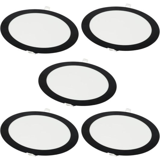Downlight LED JANDEI 18W 3000K redondo extraplano empotrar marco negro ángulo 120°