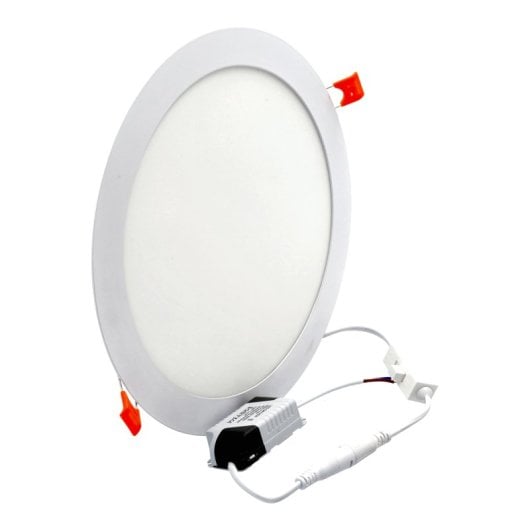 Downlight LED empotrable JANDEI circular 18W CCT extraplano corte 200mm blanco