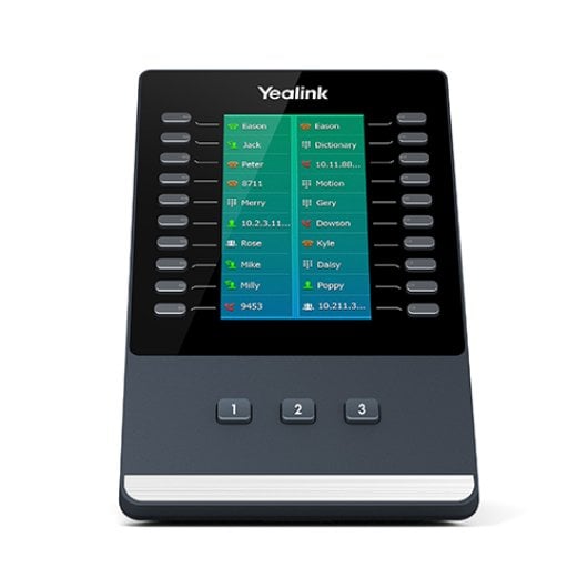 Yealink EXP50 Schwarzgrau 23-Tasten-Erweiterungsmodul kompatibel mit SIP-T58V/T58A/T56A/T54S/T52S