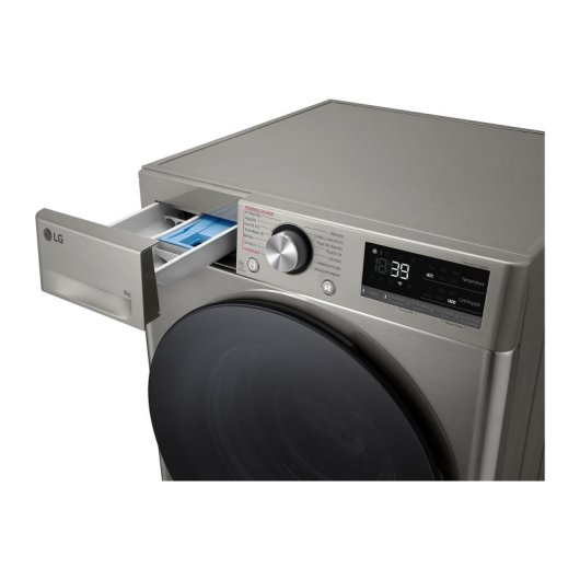 Lavadora LG F4WR709SGS 9kg Carga Frontal 1360rpm Clase A Plata Ultra Silenciosa