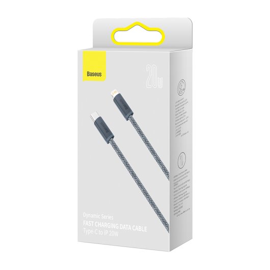Baseus Dynamic Cable 1 m Lightning auf USB C Grau, Stecker-Stecker