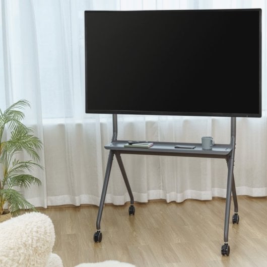 Suporte de TV Ewent EW1542 para TVs de 50″ a 86″ até 120 kg, altura ajustável, rodas 360°